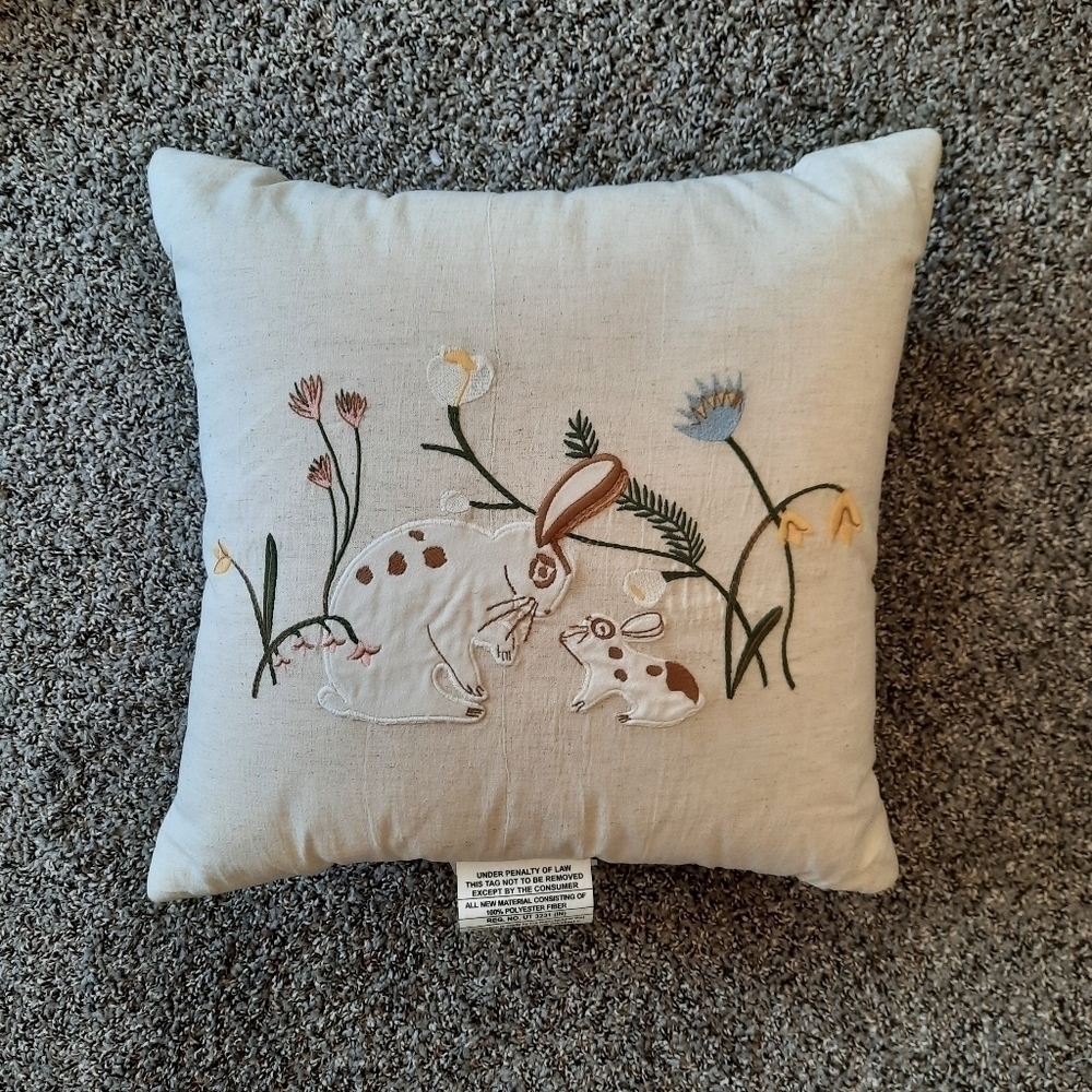 Threshold Mommy & Baby Bunny Rabbit Decorative Pillow